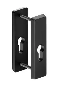 Felső lemez fogantyús kültéri ajtókhoz ATLAS fogantyúhoz fekete vékony lemez + vékony lemez 88 mm-es