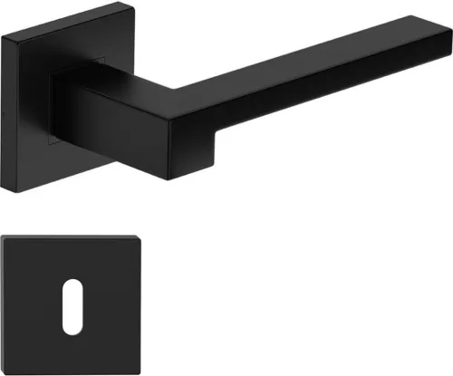 SAPHIRE ajtóajtókilincs szögletes rozettás fekete BB