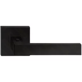   TOPAZ SMART ajtóajtókilincs szögletes rozettás fekete - BAL, Csak kilincs felső rozettán