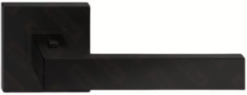 TOPAZ SMART ajtóajtókilincs szögletes rozettás fekete - BAL, Csak kilincs felső rozettán