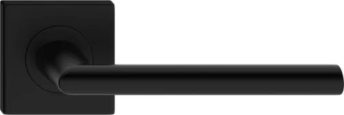 SUPRA ajtóajtókilincs szögletes rozettás fekete Csak kilincs felső rozettán