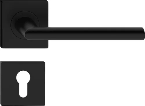 SUPRA ajtóajtókilincs szögletes rozettás fekete PZ