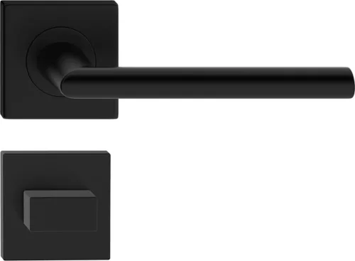 SUPRA ajtóajtókilincs szögletes rozettás fekete WC