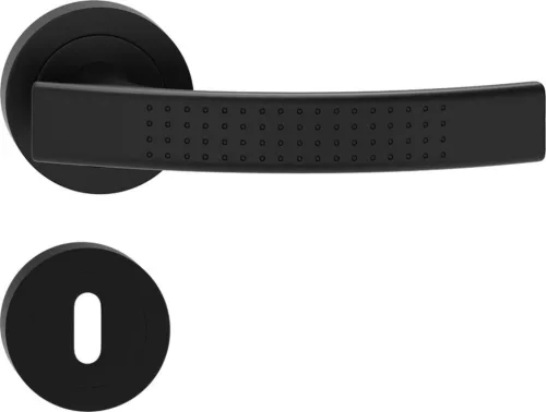 ASTRA ajtóajtókilincs kerek rozettás fekete BB