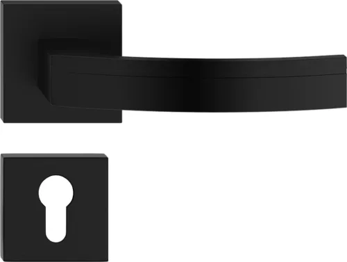 BARCELONA ajtókilincs szögletes K-rozettás fekete PZ