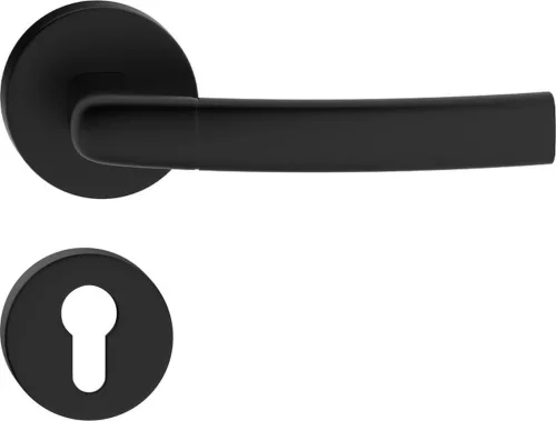 CAMILA ajtókilincs kerek rozettás jobb oldali fekete PZ