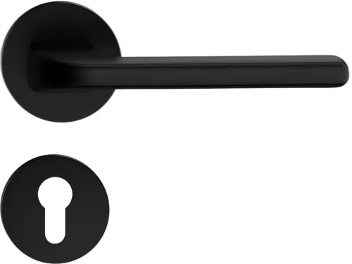 DIVA/DISCO ajtókilincs kerek rozettás R - rozettás FIT 6mm fekete PZ