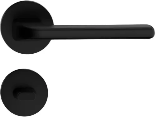 DIVA/DISCO ajtókilincs kerek rozettás R - rozettás FIT 6mm fekete WC
