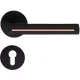 ELEGANZA/ELEGANT ajtókilincs kerek talpú R - 6mm-es talpú FIT fekete díszbetét réz színű PZ
