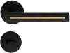 ELEGANZA/ELEGANT ajtókilincs kerek rozettás R - FIT rozettás 6mm fekete díszes arany betéttel WC