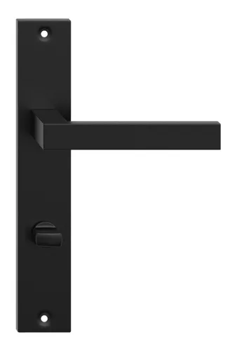 QUBIK pajzsos ajtókilincs fekete 90 mm WC