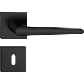   ARROW ajtóajtókilincs négyzet alakú Q-rozettás fekete - CORONA PREMIUM BB