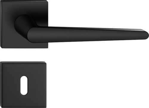 ARROW ajtóajtókilincs négyzet alakú Q-rozettás fekete - CORONA PREMIUM BB