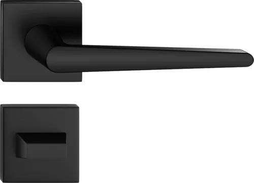 ARROW ajtóajtókilincs négyzet alakú Q-rozettás fekete - CORONA PREMIUM WC