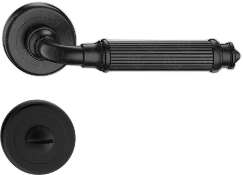 ARIA ajtókilincs kerek rozettás R CLASSIC fekete - CORONA PREMIUM WC