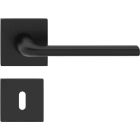   BELLA ajtóajtókilincs négyzet alakú rozettás Q SLIM vékony fekete BB