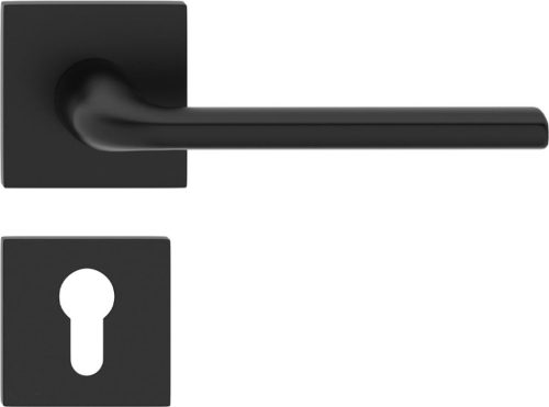 BELLA ajtóajtókilincs négyzet alakú rozettás Q SLIM vékony fekete PZ