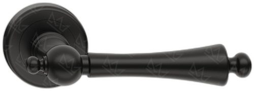 CENTURY ajtókilincs kerek rozettás R CLASSIC fekete - CORONA PREMIUM Csak kilincs felső rozettán