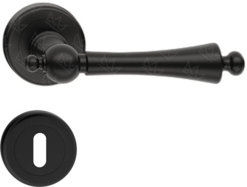 CENTURY ajtókilincs kerek rozettás R CLASSIC fekete - CORONA PREMIUM BB