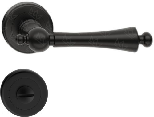 CENTURY ajtókilincs kerek rozettás R CLASSIC fekete - CORONA PREMIUM WC