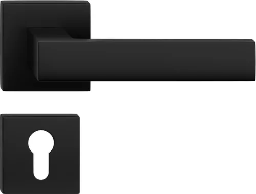 CUBE ajtóajtókilincs szögletes rozettás fekete PZ