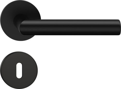 ELLE ajtókilincs kerek rozettás R SLIM vékony fekete - CORONA PREMIUM BB