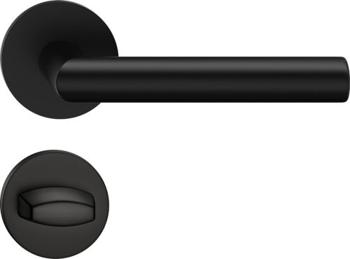 ELLE ajtókilincs kerek rozettás R SLIM vékony fekete - CORONA PREMIUM WC