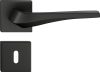 FLOW ajtókilincs szögletes Q rozettás fekete - CORONA PREMIUM BB