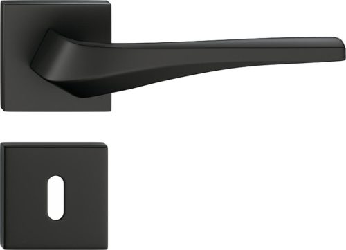 FLOW ajtókilincs szögletes Q rozettás fekete - CORONA PREMIUM BB