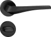 FLOW ajtókilincs kerek R rozettás fekete - CORONA PREMIUM WC
