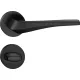 FLOW ajtókilincs kerek R rozettás fekete - CORONA PREMIUM WC
