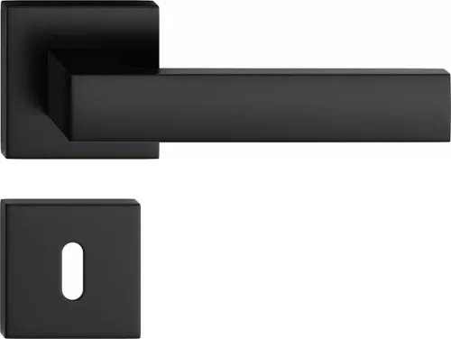 FOCUS ajtókilincs szögletes rozettás fekete - CORONA PREMIUM BB