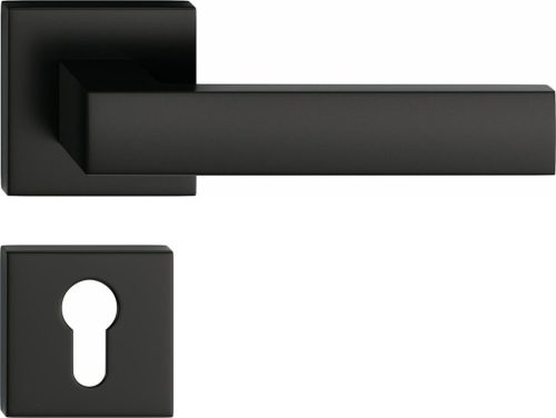 FOCUS ajtókilincs szögletes rozettás fekete - CORONA PREMIUM PZ