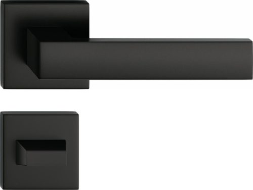 FOCUS ajtókilincs szögletes rozettás fekete - CORONA PREMIUM WC