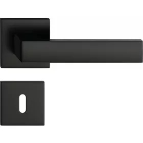   FOCUS ajtóajtókilincs négyzet alakú rozettás Q SLIM vékony fekete - CORONA PREMIUM BB