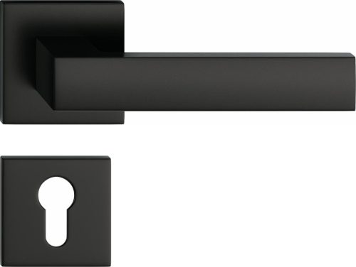 FOCUS ajtóajtókilincs négyzet alakú rozettás Q SLIM vékony fekete - CORONA PREMIUM PZ