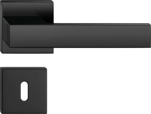 GRAND ajtókilincs szögletes rozettás fekete - CORONA PREMIUM BB