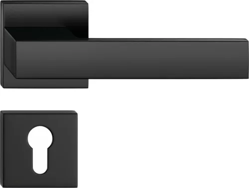 GRAND ajtókilincs szögletes rozettás fekete - CORONA PREMIUM PZ