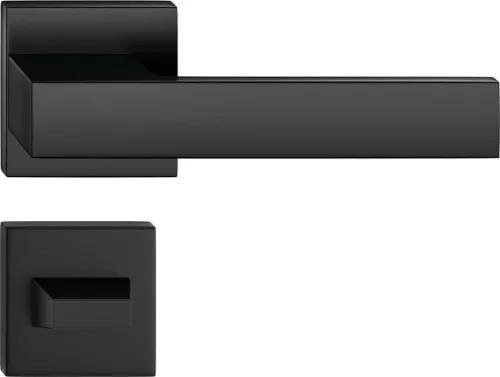 GRAND ajtókilincs szögletes rozettás fekete - CORONA PREMIUM WC