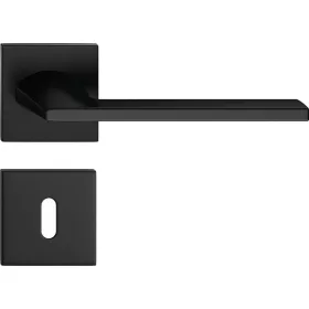   HARMONY ajtóajtókilincs szögletes rozettás Q SLIM fekete - CORONA PREMIUM BB