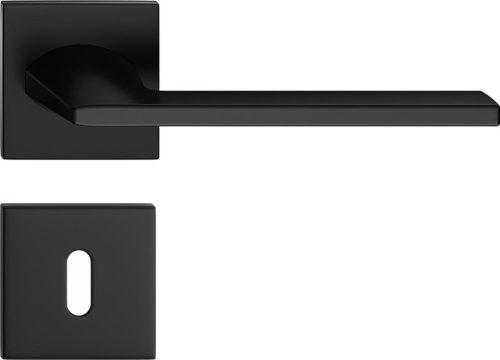 HARMONY ajtóajtókilincs szögletes rozettás Q SLIM fekete - CORONA PREMIUM BB