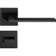 HARMONY ajtóajtókilincs szögletes rozettás Q SLIM fekete - CORONA PREMIUM WC