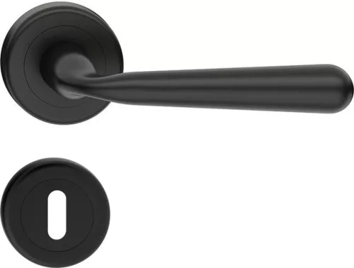 HANDY ajtókilincs kerek rozettás R CLASSIC fekete - CORONA PREMIUM BB