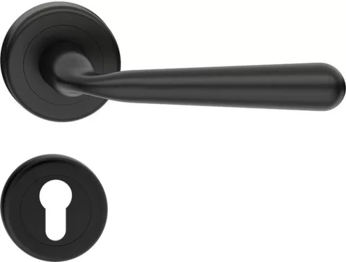 HANDY ajtókilincs kerek rozettás R CLASSIC fekete - CORONA PREMIUM PZ