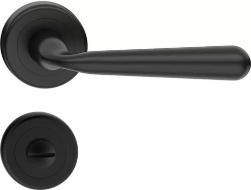 HANDY ajtókilincs kerek rozettás R CLASSIC fekete - CORONA PREMIUM WC