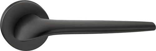 JULIA ajtókilincs kerek rozettás jobb oldali fekete, Csak kilincs felső rozettán