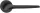 JULIA ajtókilincs kerek rozettás fekete, WC