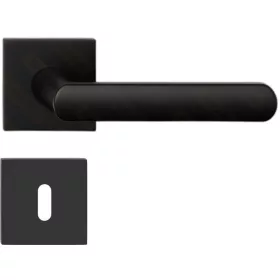   LUNA ajtóajtókilincs négyzet alakú rozettás Q SLIM vékony fekete BB