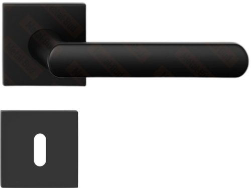 LUNA ajtóajtókilincs négyzet alakú rozettás Q SLIM vékony fekete BB