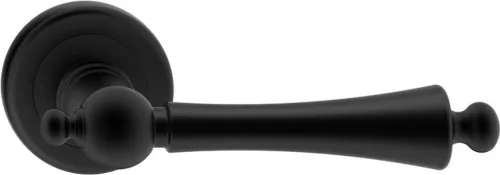 OLIVIA R ajtókilincs klasszikus rozettás fekete Csak kilincs felső rozettán